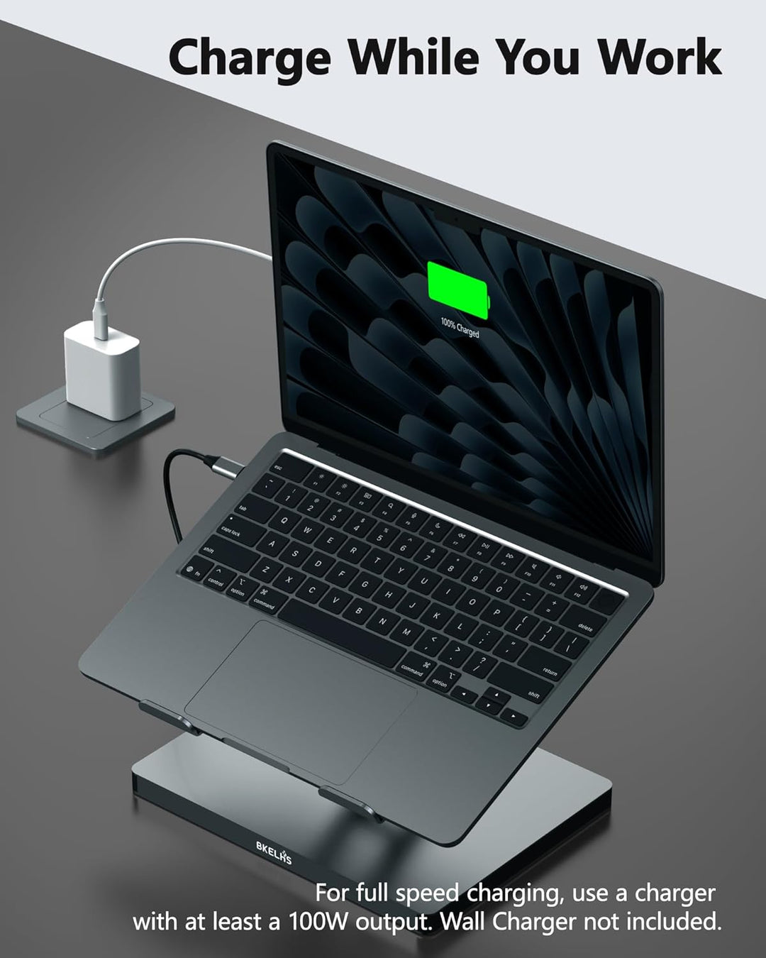 USB C Hub Stand for MacBook Pro, 10 in 1 Adapter for MacBook Air Docking Station with 4K 60Hz HDMI,