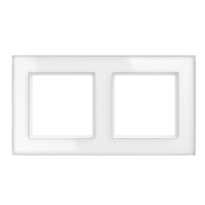 Homematic IP Glasrahmen, 2-Fach, weiss, HmIP-GF2 Glasrahmen 2-fach, Glasrahmen 2-fach