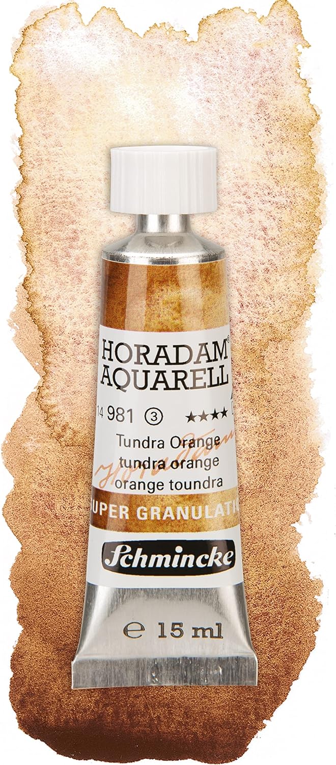 Schmincke – HORADAM® AQUARELL, Super Granulation Set Tundra, 5 x 15 ml-Tuben, 74 850 097, Holzkasten