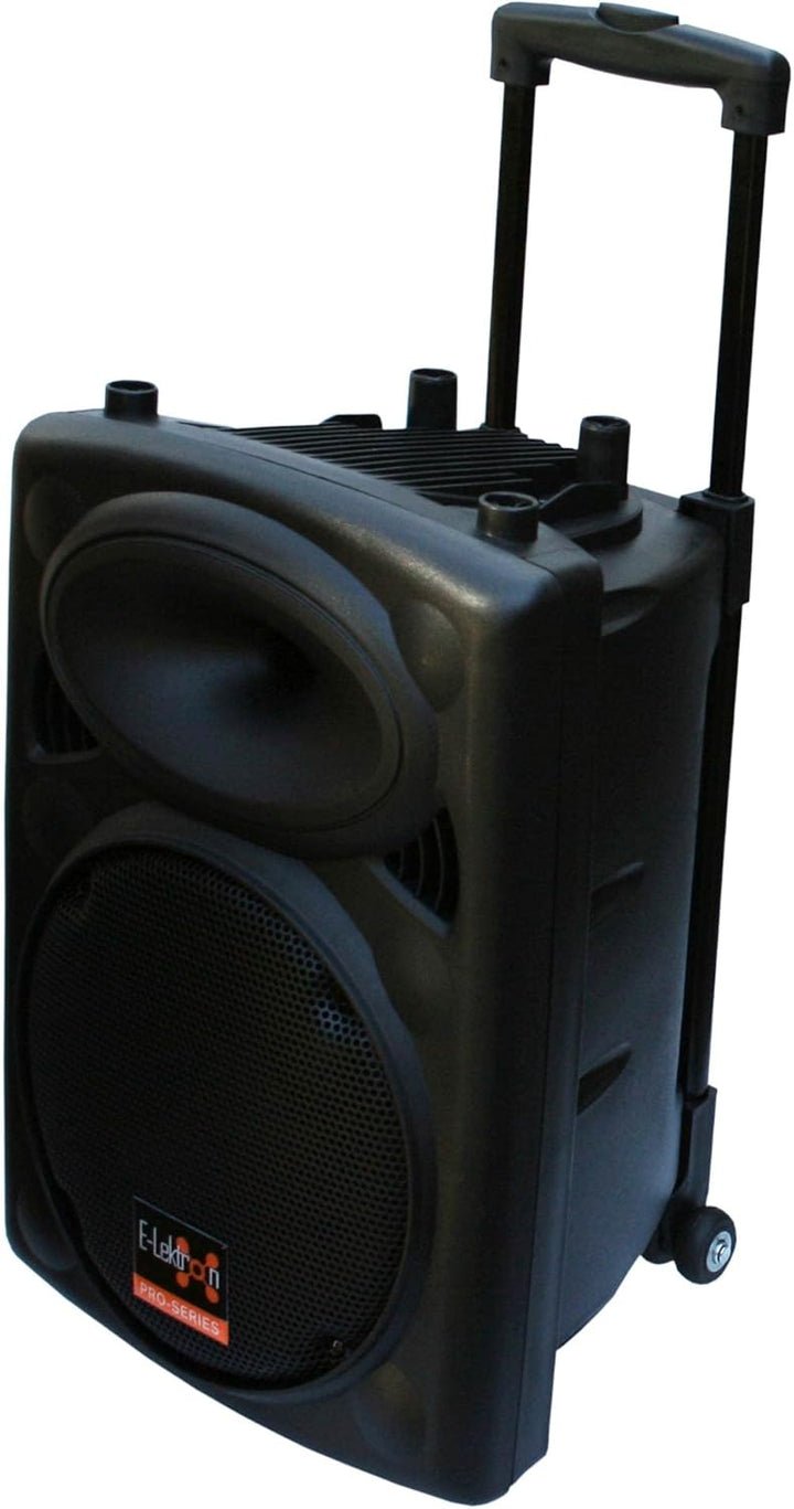 Mobile PA Sound Anlage Akku-MP3-USB-SD inkl. Funkmikrofon 500W Soundsystem E-Lektron EL25-M