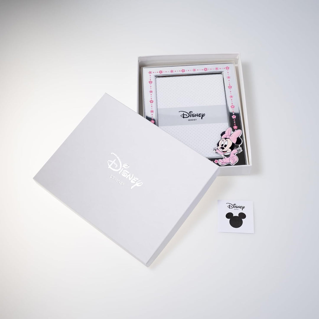 VALENTI & CO. Disney Baby - Minnie - Bilderrahmen in Silber für Kinder, Geschenkidee für Taufe, Gebu