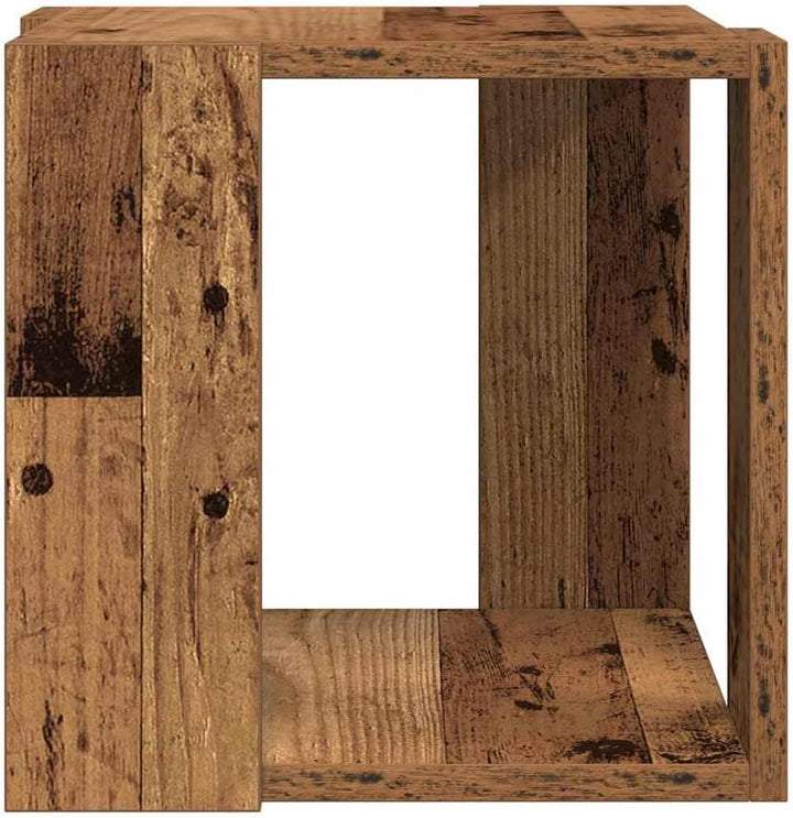 vidaXL Couchtisch Altholz 32 x 32 x 30 cm Holzwerkstoff, Stilvoller Couchtisch für das Wohnzimmer, m