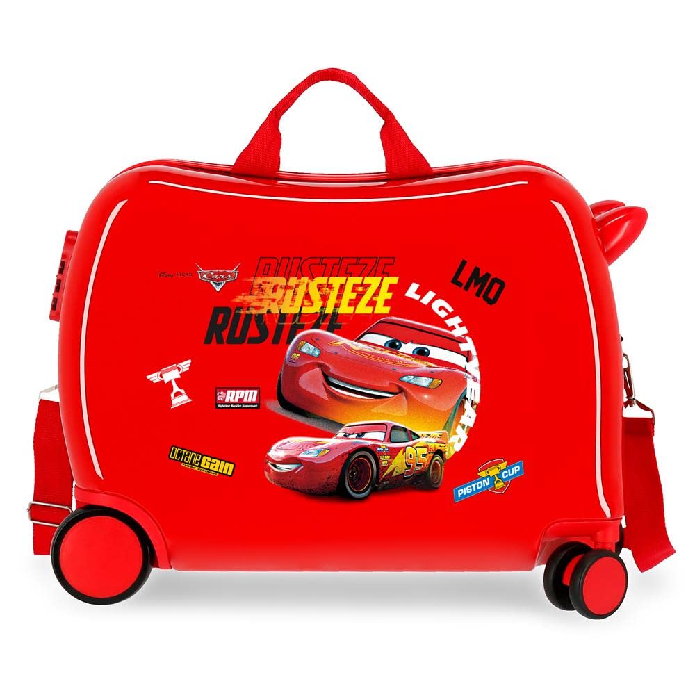 Disney Cars Rusteze Lightyear Kabinentrolley, Rot, 50 x 38 x 20 cm, Hartplastik, seitlicher Kombinat