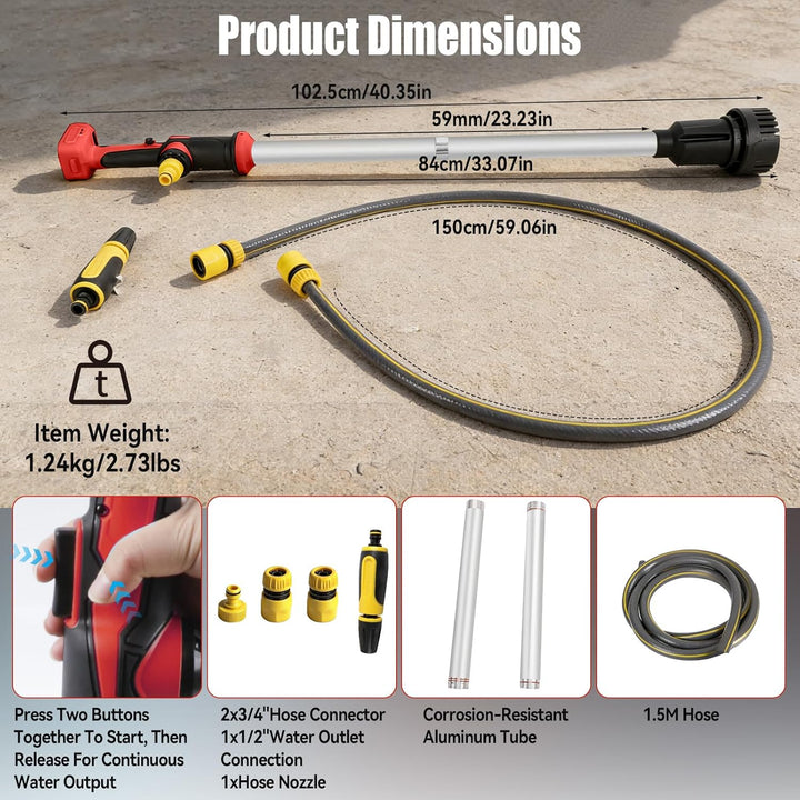 Kabellose Wasserpumpe, Stick-Typ, kompatibel mit Milwaukee 18V Batterie, 950GPH tragbare Tauchpumpe