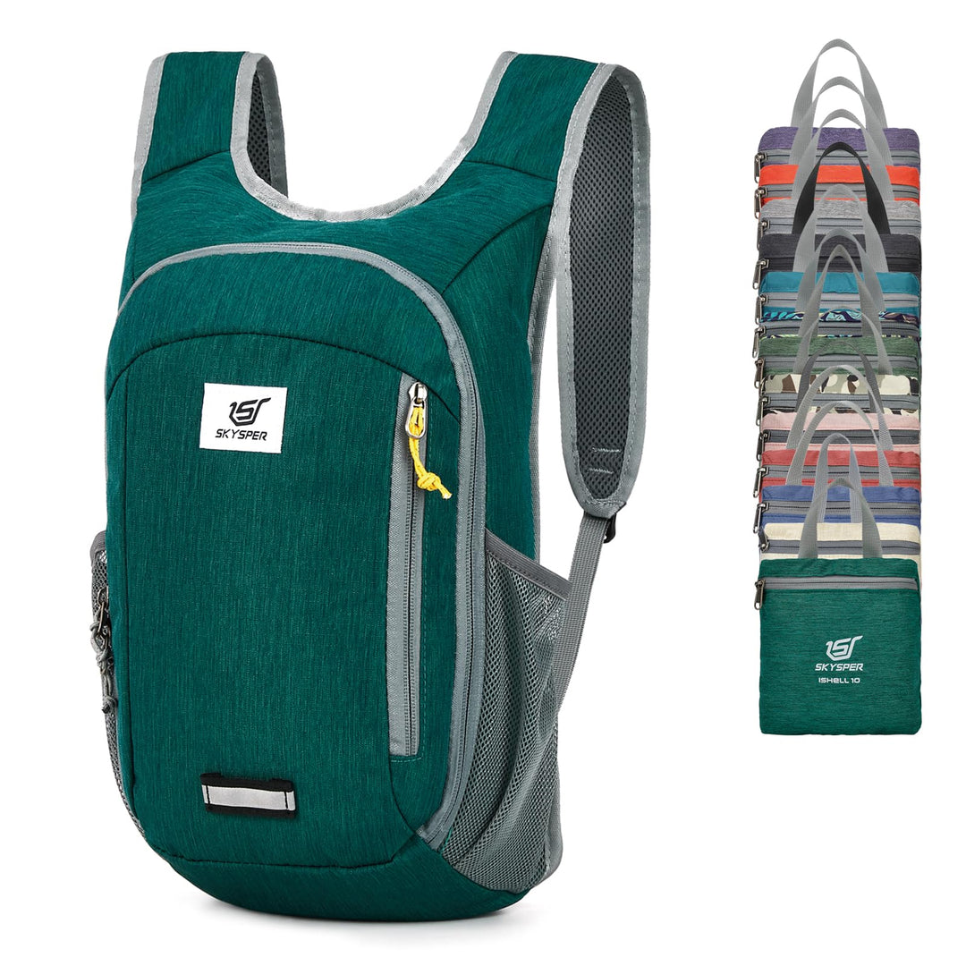 SKYSPER 10L/15L/20L Faltbarer Rucksack Ultraleicht Tagesrucksack Wasserfest Daypack Reiserucksack Wa