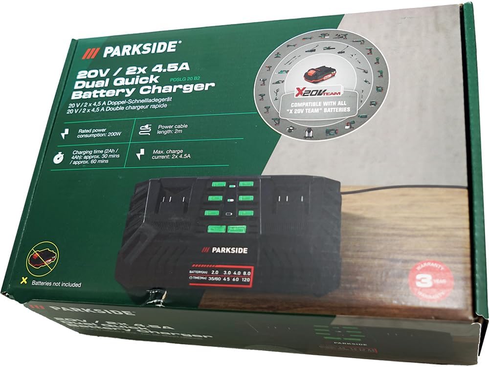 HEADNMORE® Bundle - Parkside® 20V Akku Doppelladegerät PDSLG 20 + HEADNMORE® Schlüsselanhänger