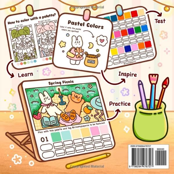 Palette Pal: Your Inspirational Color Palette Workbook: Learn & Practice How To Color With A Palette