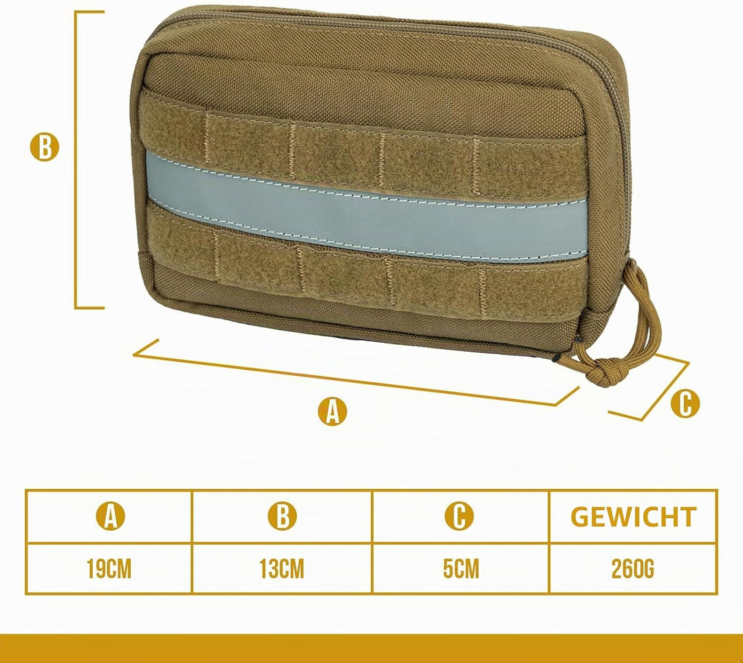 OneTigris Futterbeutel für Hunde 2 Stück, Grosser Weltraum-MOLLE Futterbeutel Hundetraining mit Refl