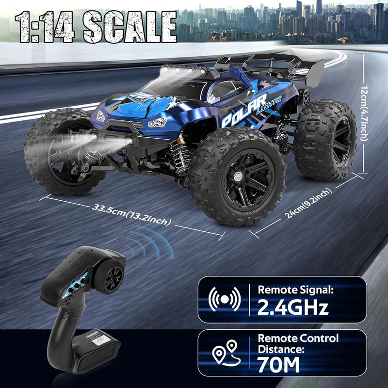 JOYTREKY Ferngesteuertes Auto, RC Auto 1：14 Monster Truck 45KM/H 2.4GHz 4WD Offroad Fahrzeug Geschen