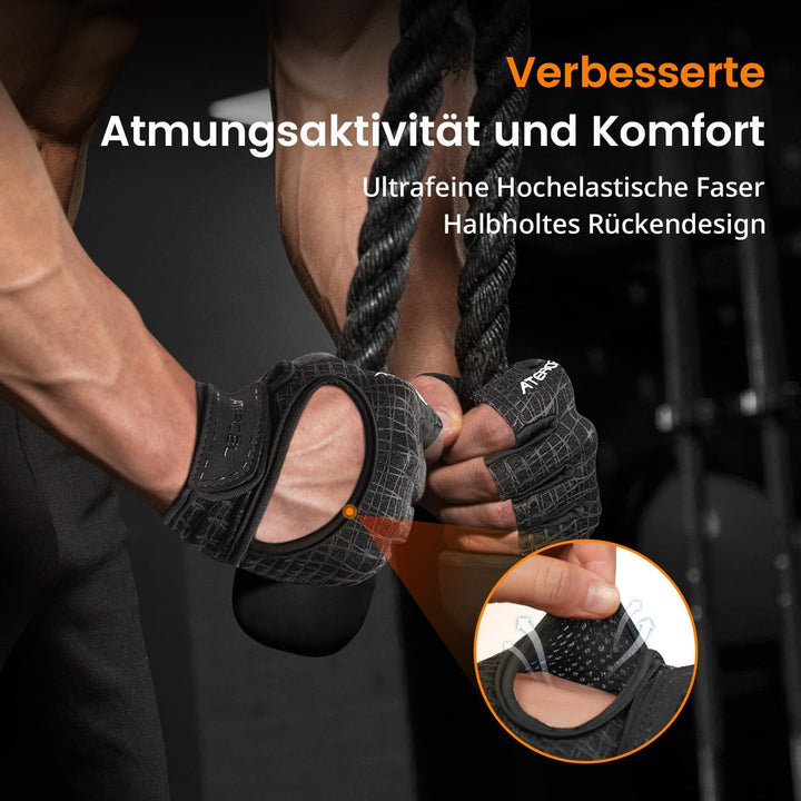 ATERCEL Fitness Handschuhe Herren Damen mit Vollhandpolsterung Trainingshandschuhe, Sporthandschuhe