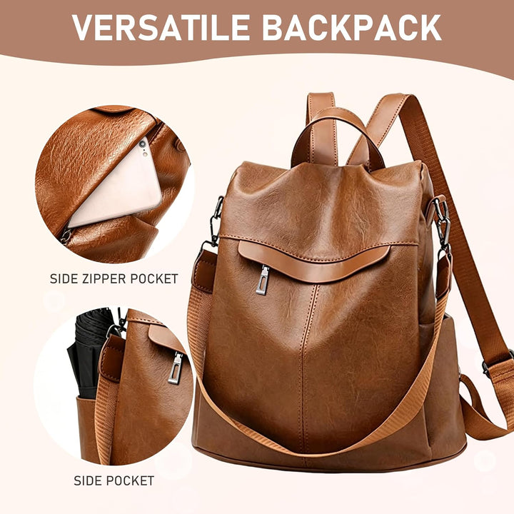 shepretty Damen Rucksack Anti Diebstahl Umhängetasche Multifunktions Schultaschen 099-0298pu-gelb M,