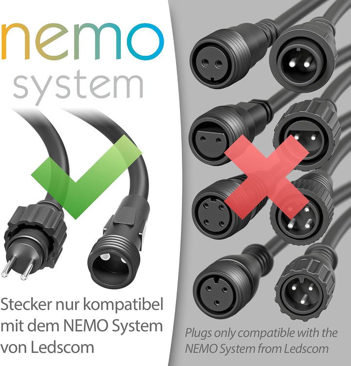 ledscom.de 20W LED Trafo-Trafo/Transformator für Stecksystem NEMO, Stecker, 12V AC, schwarz, IP65, 3