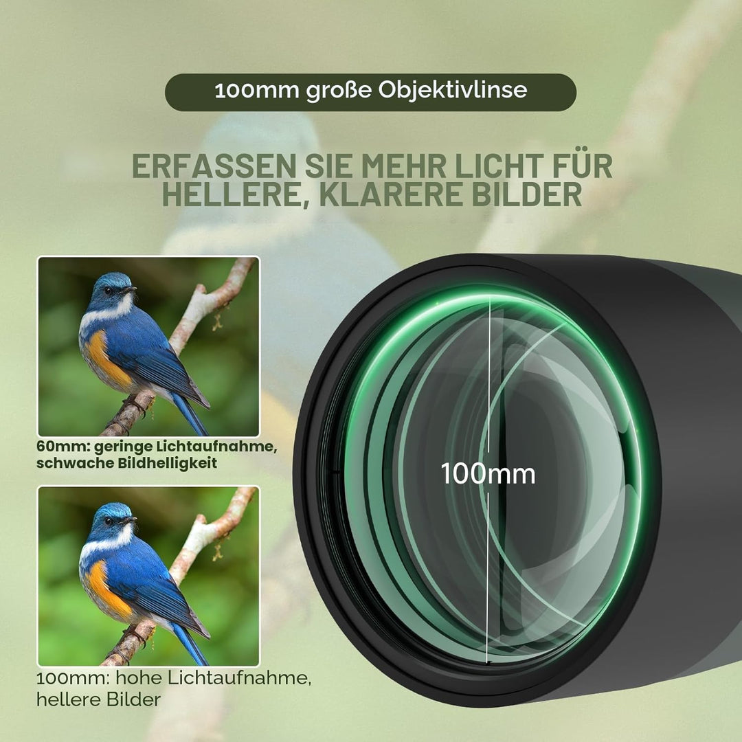 Svbony SV28 25-75x100mm Spektiv mit Stativ, Grosses Sichtfeld, Helle und Klare Bilder, HD BAK4 Porro
