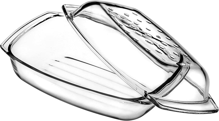 KADAX Glasbräter, Auflaufform mit Deckel aus hitzebeständigem Glas, feuerfestes Gefäss für Lasagne,