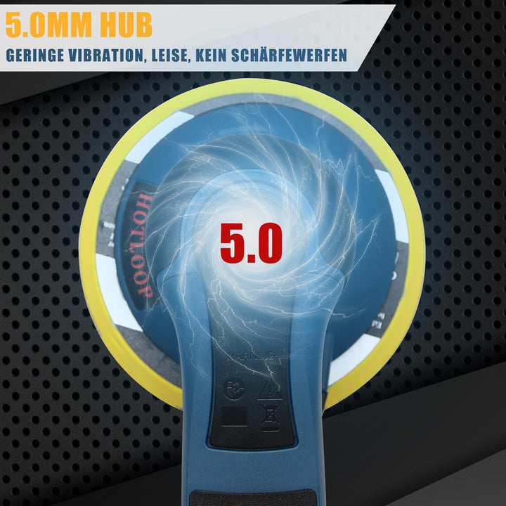 Exzenterschleifer 5,0 mm Schleifhub 360-400W Bürstenloser Exzenterschleifer mit variabler Geschwindi