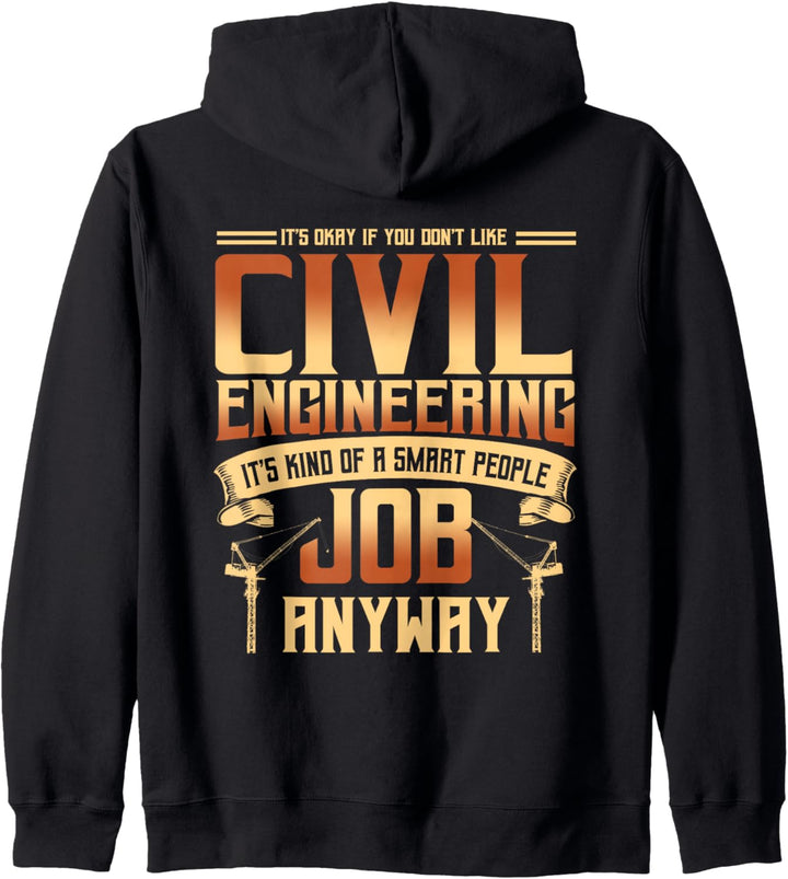 Civil Engineer Engineering Design On Back Of Clothing Kapuzenjacke
