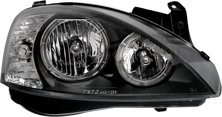 AD Tuning GmbH &amp; Co. KG DEPO Angel Eyes Scheinwerfer Klarglas Schwarz mit Standlichtringe