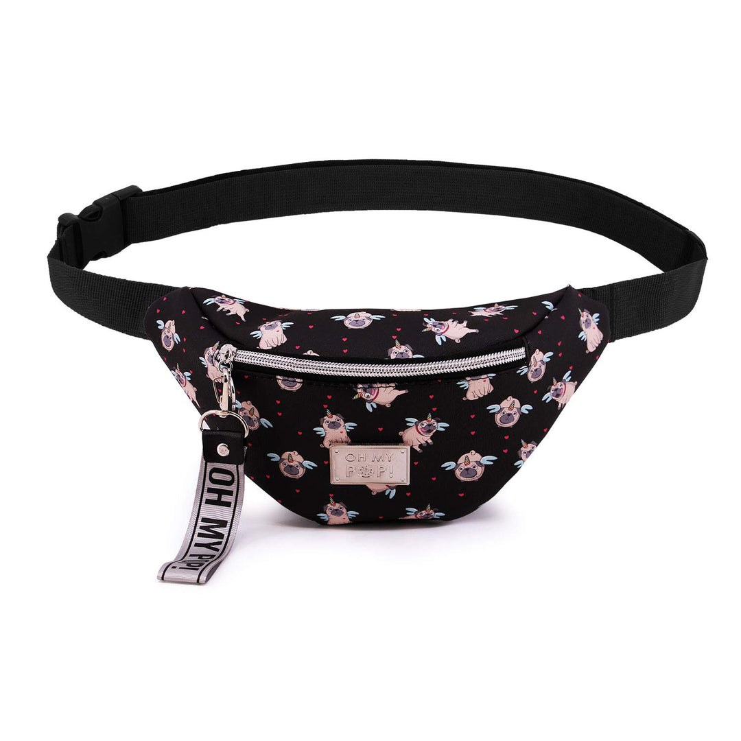 Oh My Pop! Pug-Brownie Gürteltasche, Schwarz