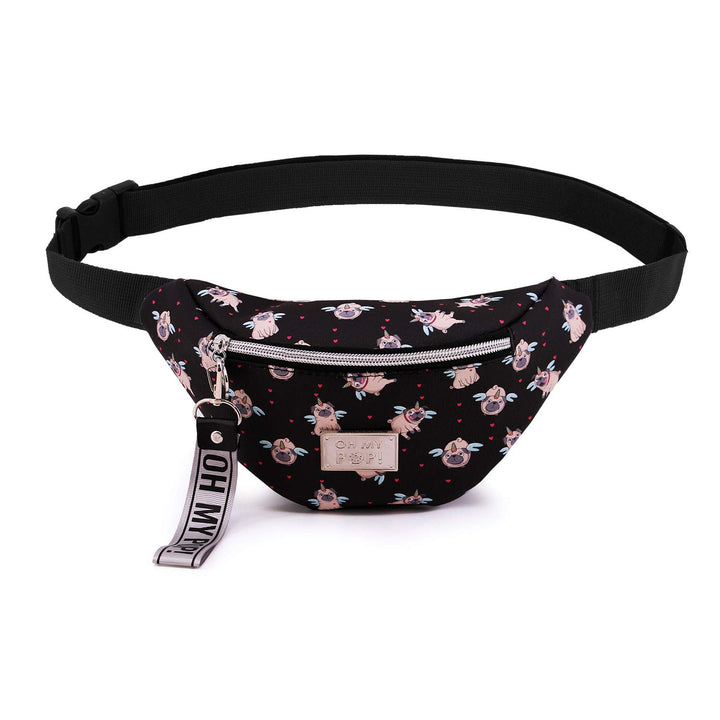 Oh My Pop! Pug-Brownie Gürteltasche, Schwarz