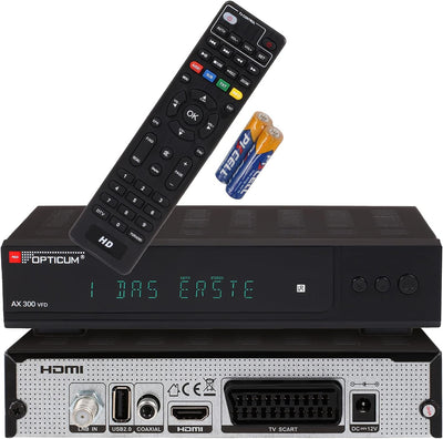 RED OPTICUM AX 300 VFD Sat Receiver mit PVR I Digitaler Satelliten-Receiver HD mit alphanumerischem