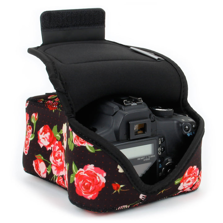 USA GEAR DSLR Kameratasche Klein für Spiegelreflexkameras, SLR-Kamerahülle mit Neoprenschutz, Gürtel