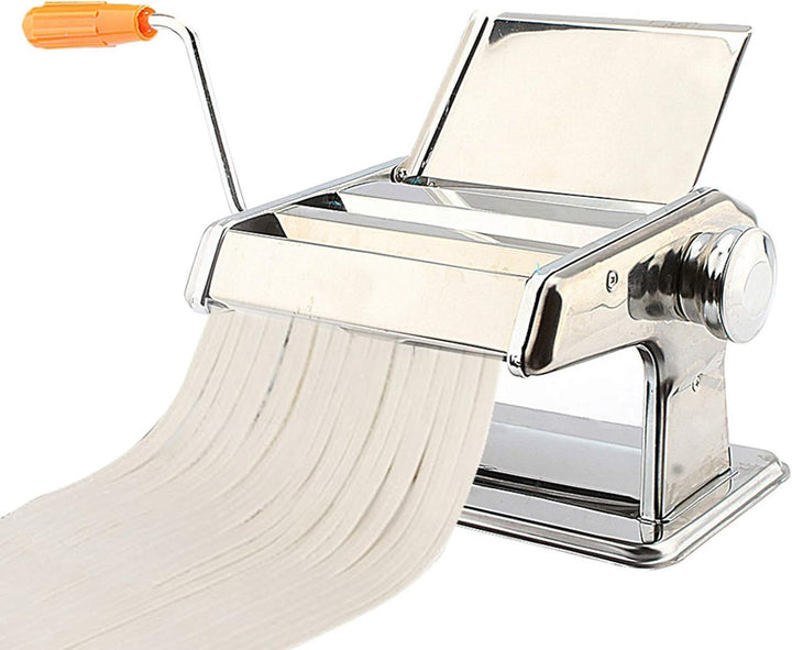 Nudelmaschine Manuell mit Handkurbel zum Auswerfen von frischer Nudelmaschine im Haus aus Edelstahl