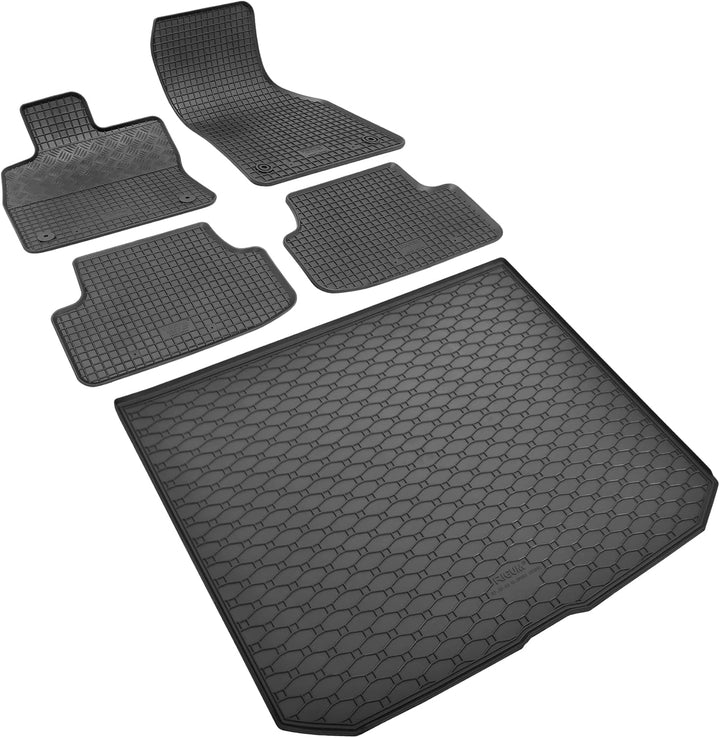 Passgenaue Kofferraumwanne und Gummifussmatten geeignet für Audi A3 Sportback ab 2013