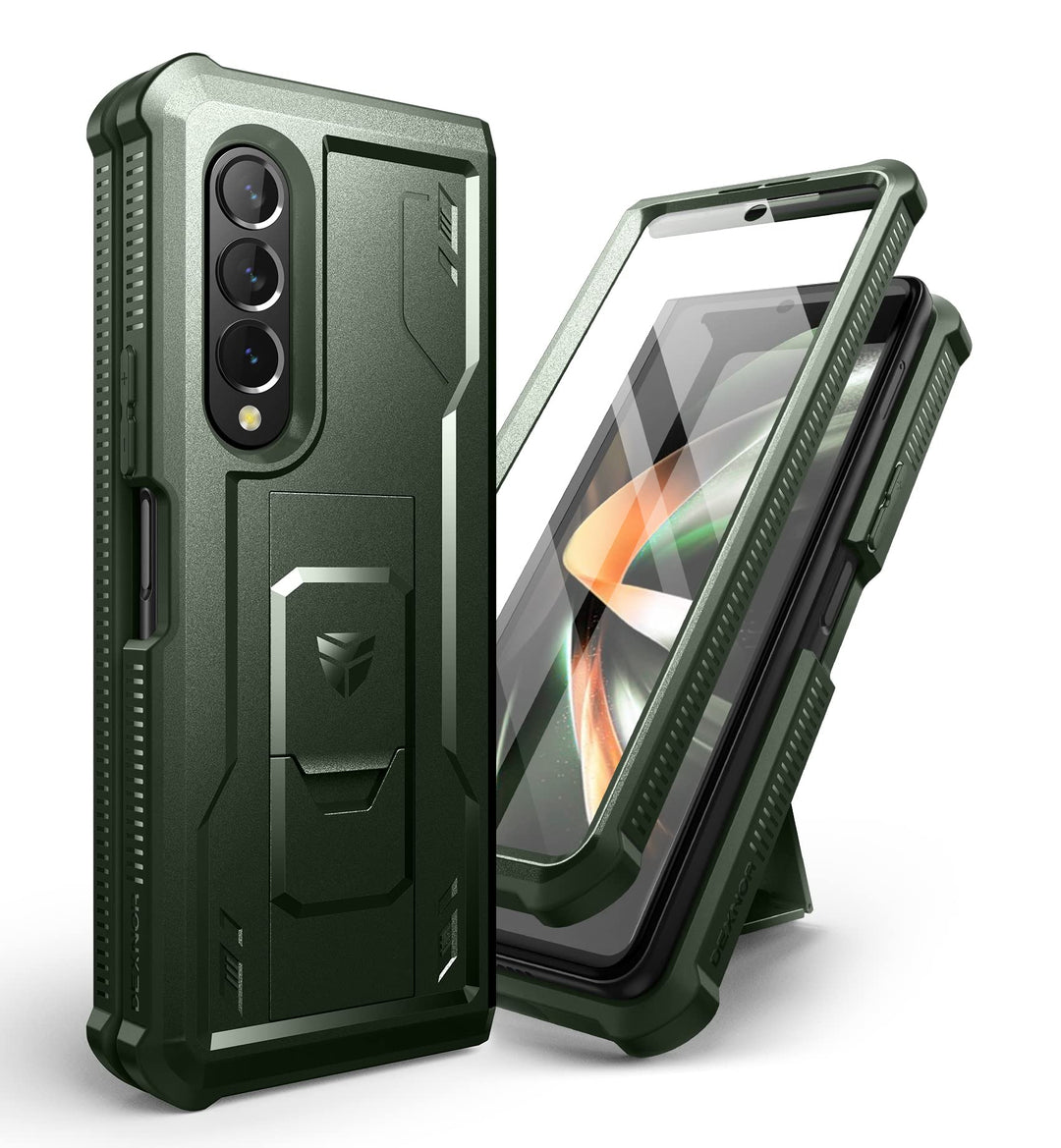 Dexnor für Samsung Galaxy Z Fold 4 5G Hülle, Full-Body Dual Layer Rugged Fall mit eingebautem Displa