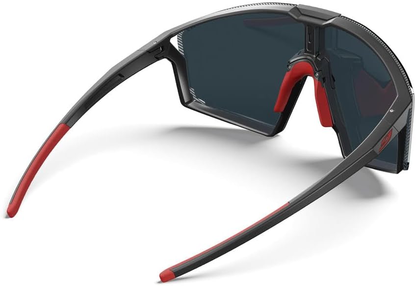 Julbo Unisex Edge Sunglasses Einheitsgrösse Matt Schwarz / Rot, Einheitsgrösse Matt Schwarz / Rot