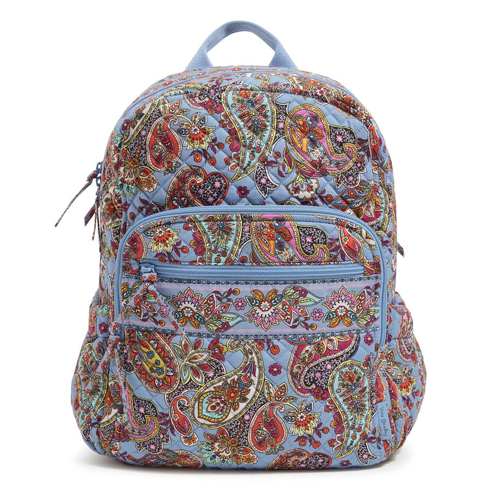 Vera Bradley Damen Campus-Rucksack aus Baumwolle Büchertasche, Provence Paisley, Einheitsgrösse Einh