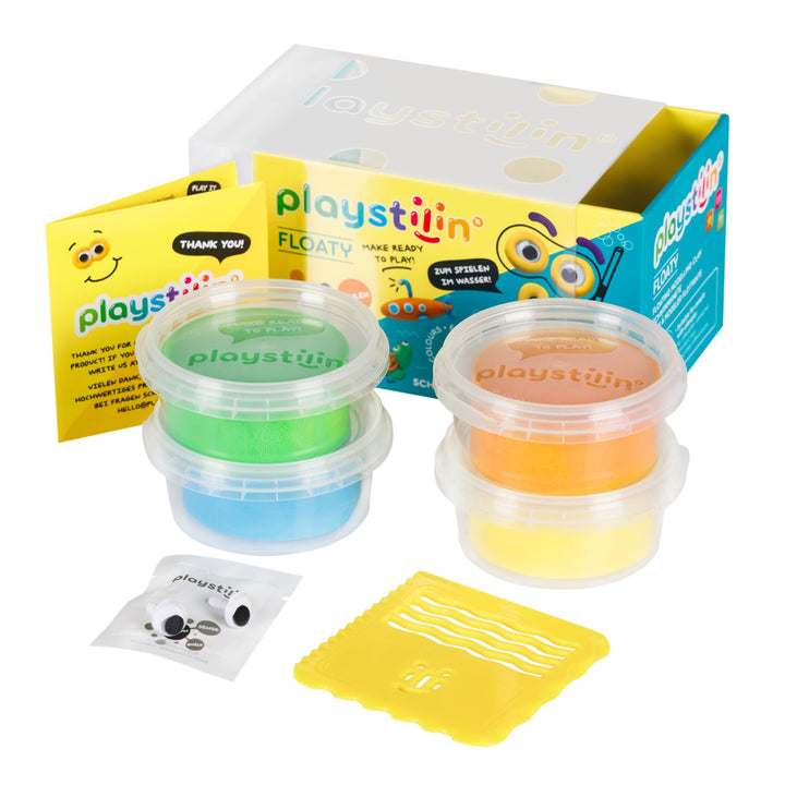 Playstilin Floaty - Original Schwimmknete, im Wasser spielbare, vegane Kinderknete, kreatives Plasti