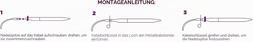 Knit Picks Options Stricknadel-Set aus Holz, kurze Spitze, auswechselbar, 7,5 cm Caspian, Caspian