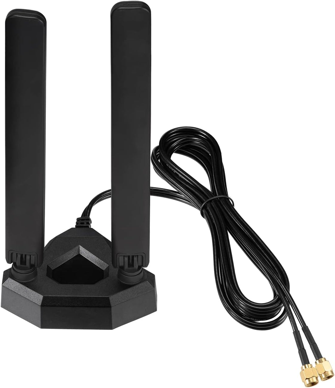 Eightwood WiFi 6E Tri-Band Antenne 6GHz 5GHz 2,4GHz Gaming WiFi Antenne Magnetfuss mit 2 m Verlänger