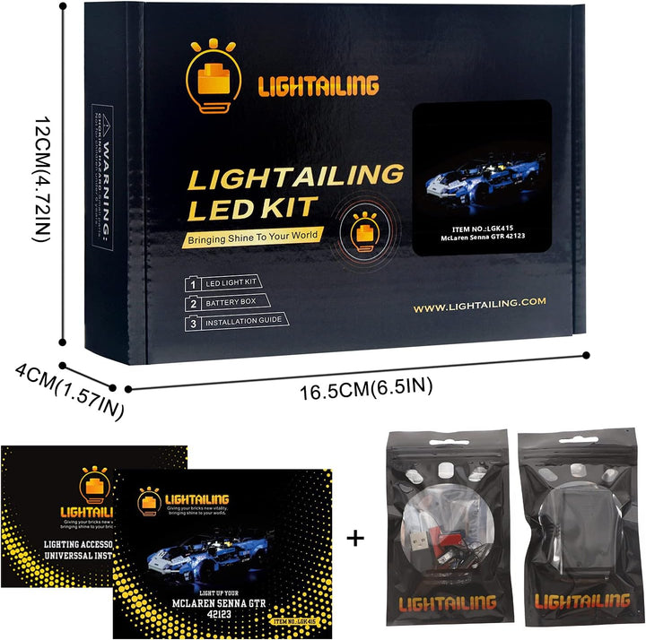 Lightailing Licht-Set Für (Technic McLaren Senna GTR) Modell - LED Licht-Set Kompatibel Mit Lego 421