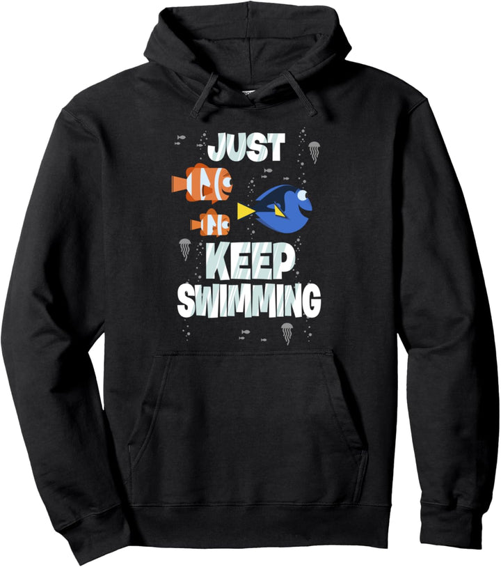 Disney Pixar Finding Dory Just Keep Swimming Group Shot Pullover Hoodie