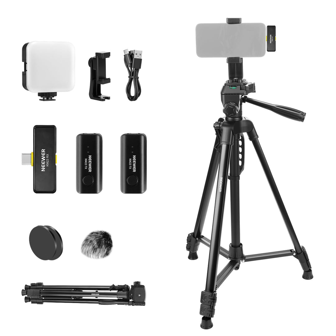 NEEWER Basics Vlogging Set für iPhone Android Phone für YouTube TikTok Streaming Filmaufnahmen Video