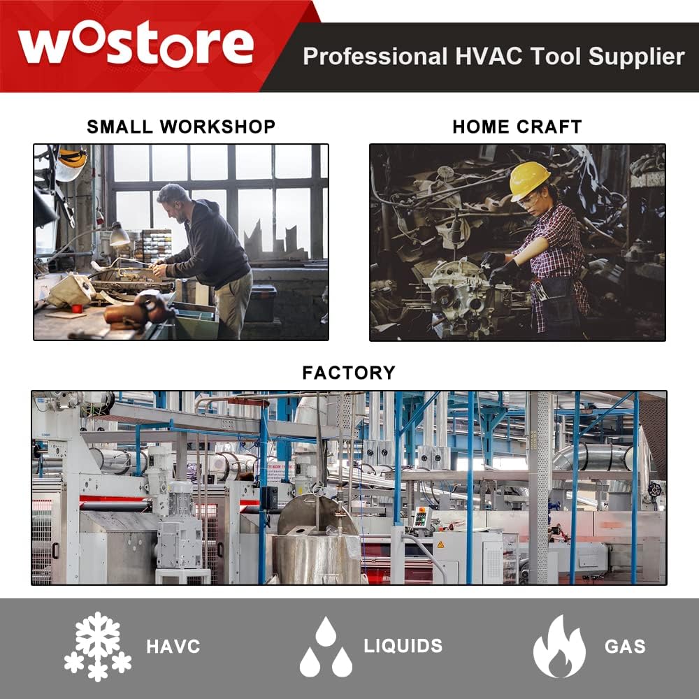 Wostore Exzenter-Bördelwerkzeug-Set, Rohr, Kältetechnik, 7 Stanzformen, 1,9 cm, Kupfer