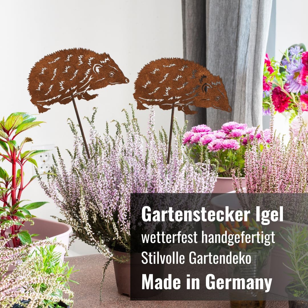 Terma Stahldesign Edelrost Igel., Handmade Germany, tolle gartendeko aus Rost-Metall, deko rostoptik