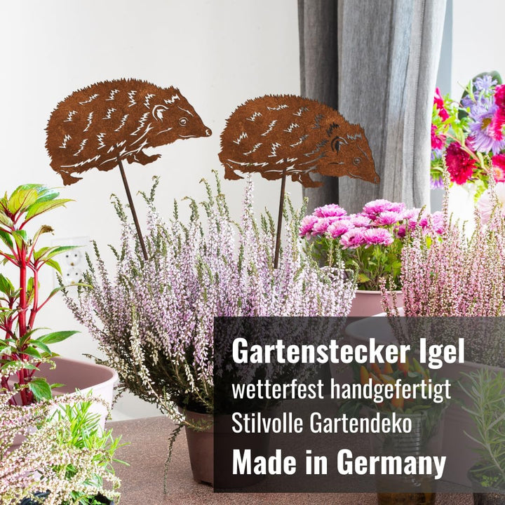 Terma Stahldesign Edelrost Igel., Handmade Germany, tolle gartendeko aus Rost-Metall, deko rostoptik