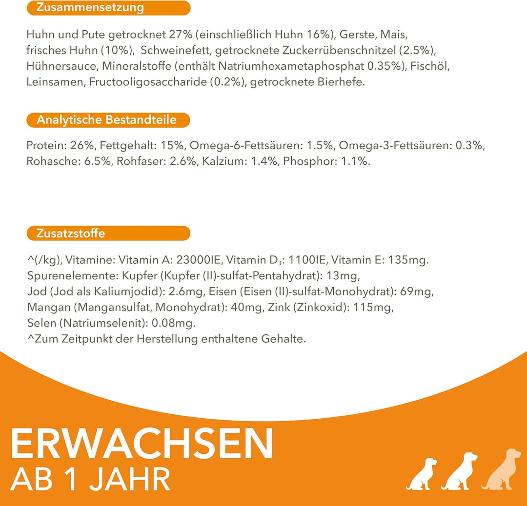 IAMS for Vitality Hundefutter trocken Huhn - Trockenfutter für erwachsene Hunde ab 1 Jahr, geeignet