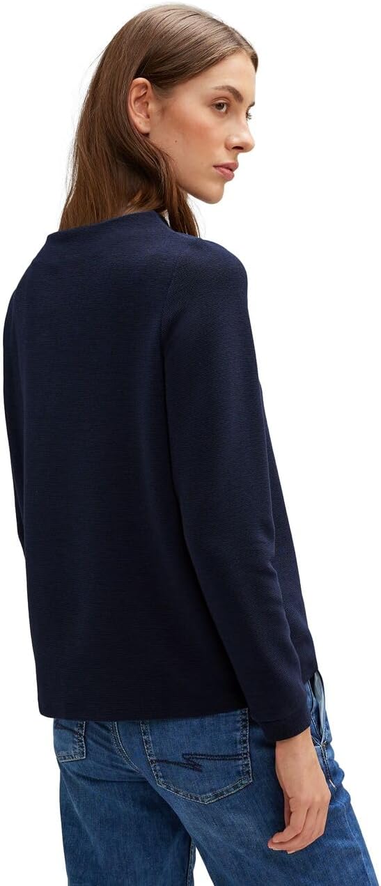 Street One Damen Langarmshirt, 40 Deep Blue