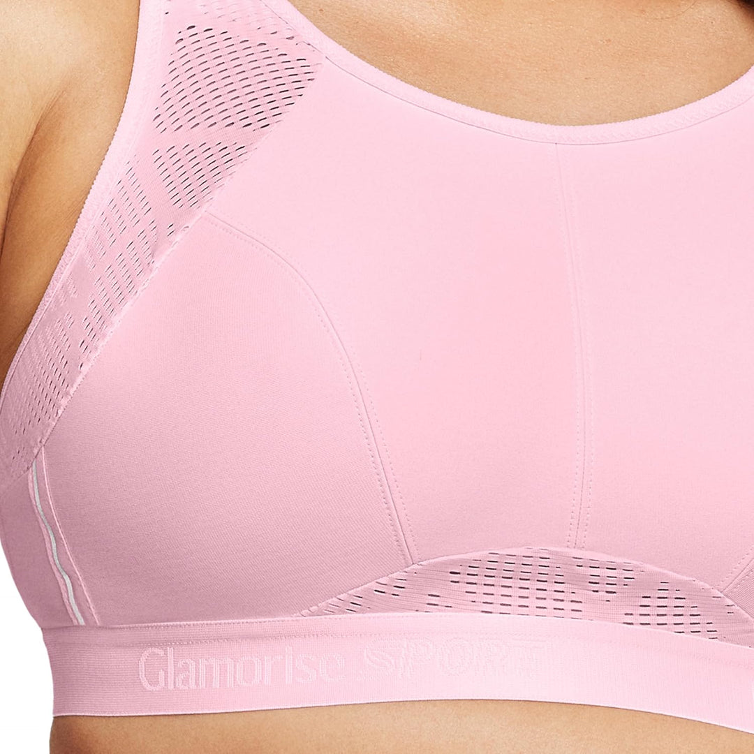 Glamorise Damen Sports Bra, Undurchsichtige 75C Rosa, 75C Rosa