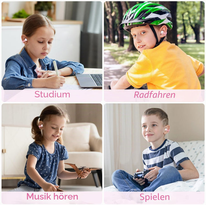 BANIGIPA Kinder True Wireless Earbuds, Open-Ear Kopfhörer mit Mikrofon zum Schutz des Gehörs für das