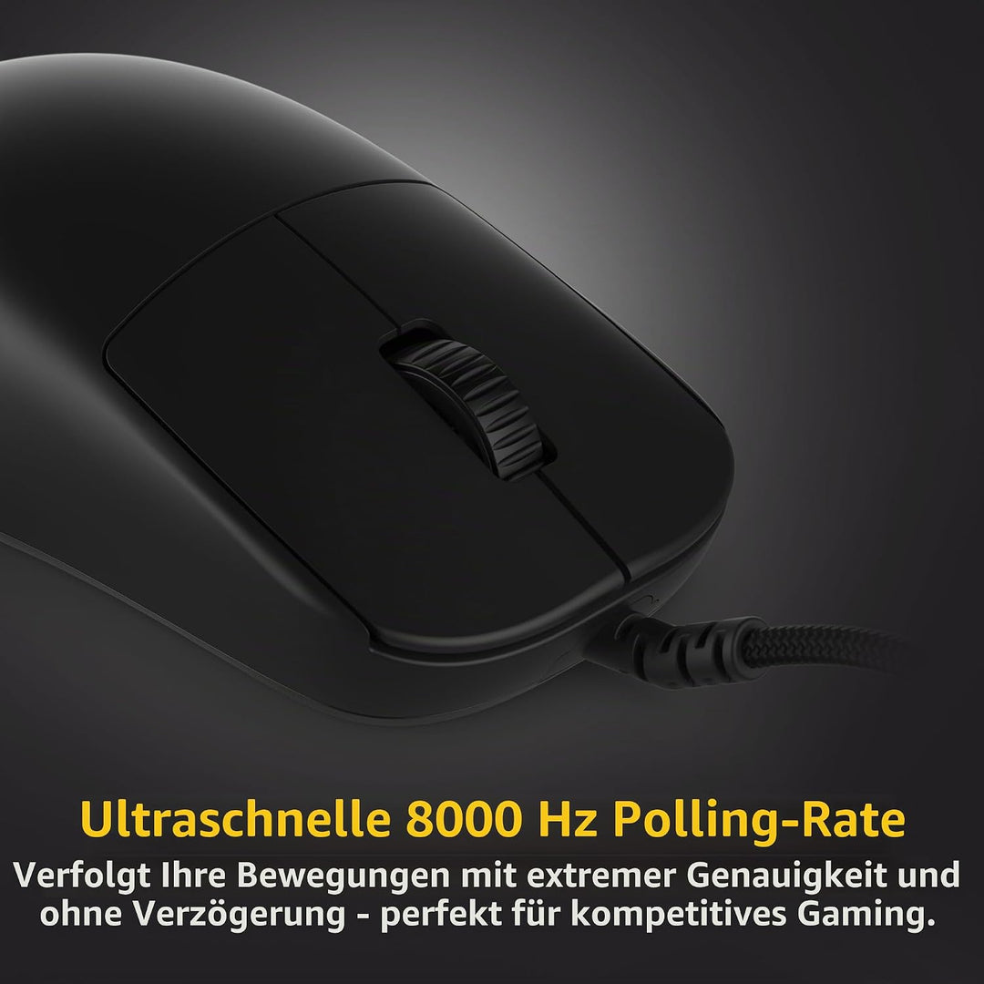 ENDGAME GEAR OP1 8k v2 Schwarz – Esports Gaming Maus mit Kabel, 30K DPI optischem Sensor, 8000Hz Pol