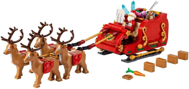 LEGO Schlitten des Weihnachtsmanns, BAU- und Spielset für Kinder mit Minifigur und Rentieren, Gesche