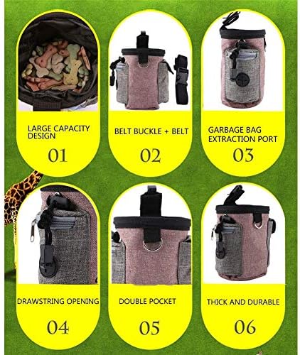 Pssopp Futterbeutel für Hunde Tragbare Dog Snack Tasche Abnehmbare Hundetraining Treat Pouch Hund Le