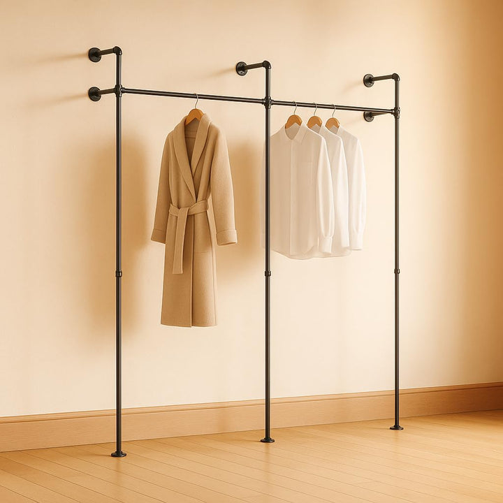 LouMaxx Rusticline Kleiderstange Wandmontage DARIO II einzeln - Garderobenset 222x210 cm by, DARIO I