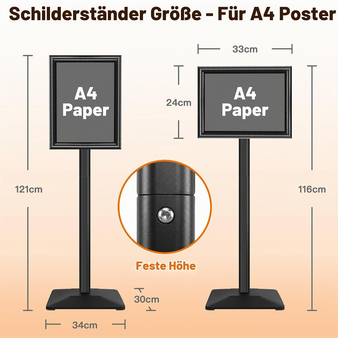 VAIIGO Heavy Duty Sign Holder Poster Stand, Adjustable Menu Display Stand Floor Standing Sign Holder