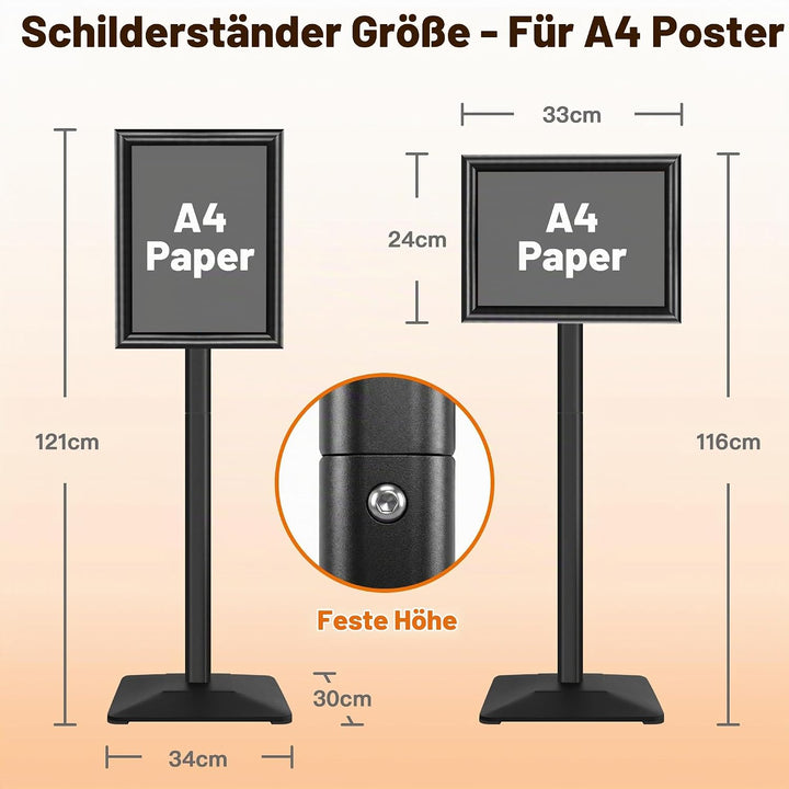 VAIIGO Heavy Duty Sign Holder Poster Stand, Adjustable Menu Display Stand Floor Standing Sign Holder