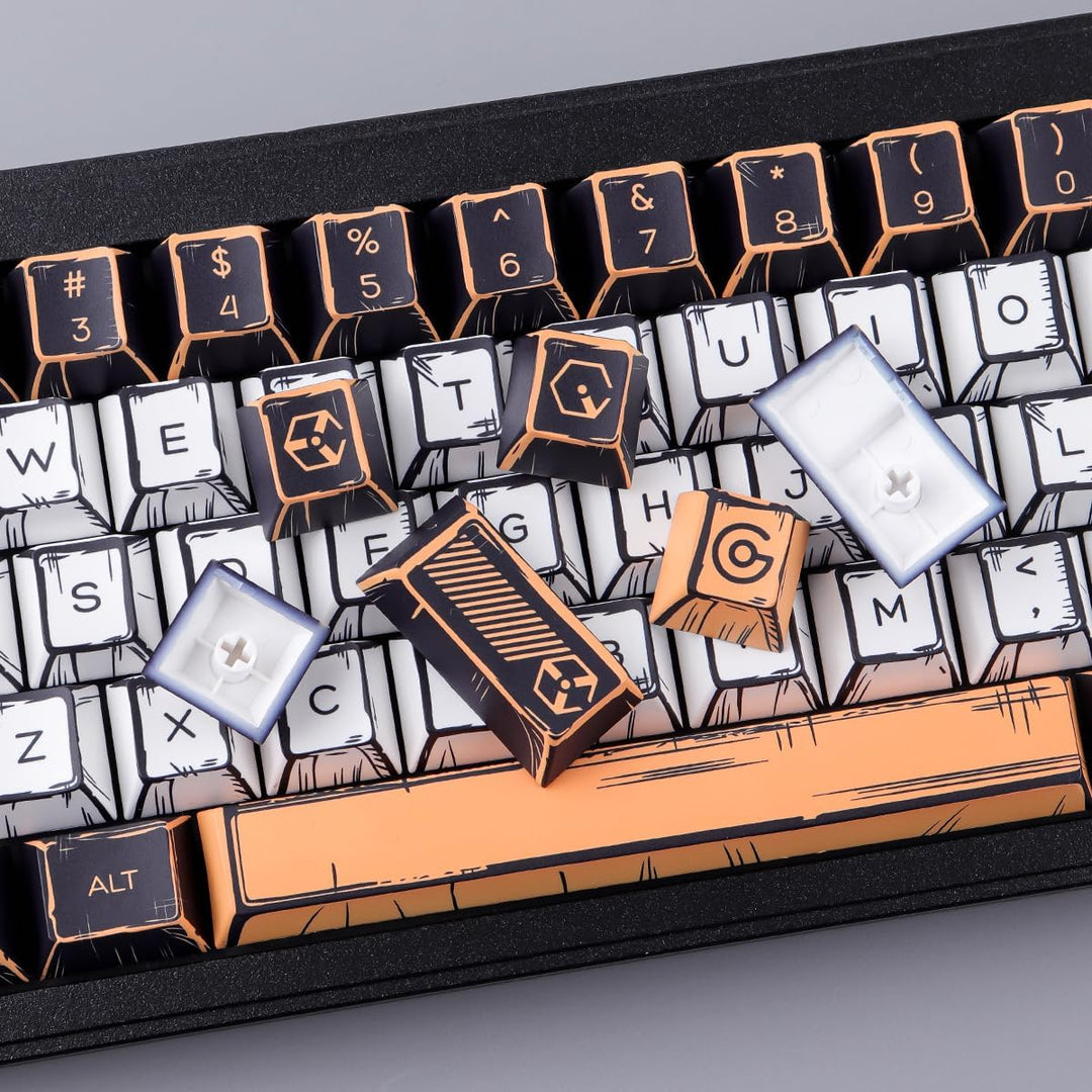 Sunzit PBT Keycaps, 150 Tasten Manga Style Theme Custom Tastenkappen Cherry Profile Dye Sub Keycap S